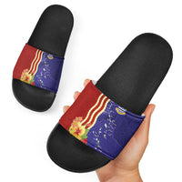 Kiribati Heritage Slide Sandals Map of the Islands and Polynesia Pattern LT03 - Polynesian Pride