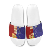 Kiribati Heritage Slide Sandals Map of the Islands and Polynesia Pattern LT03 Multicolor - Polynesian Pride