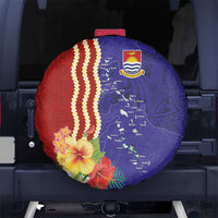 Kiribati Heritage Spare Tire Cover Map of the Islands and Polynesia Pattern LT03 No hole Multicolor - Polynesian Pride
