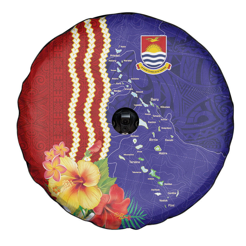 Kiribati Heritage Spare Tire Cover Map of the Islands and Polynesia Pattern LT03 - Polynesian Pride