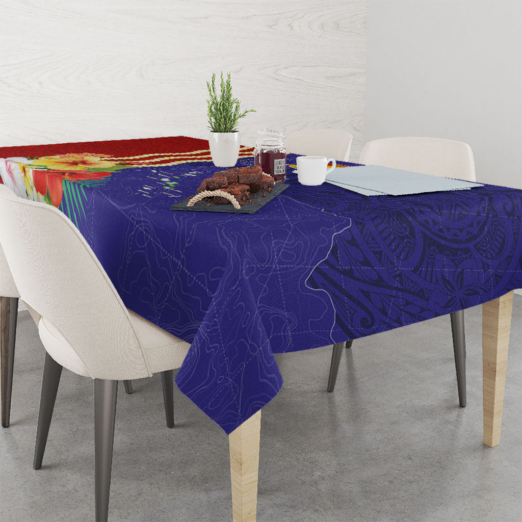 Kiribati Heritage Tablecloth Map of the Islands and Polynesia Pattern LT03 - Polynesian Pride