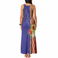 Kiribati Heritage Tank Maxi Dress Map of the Islands and Polynesia Pattern LT03 - Polynesian Pride