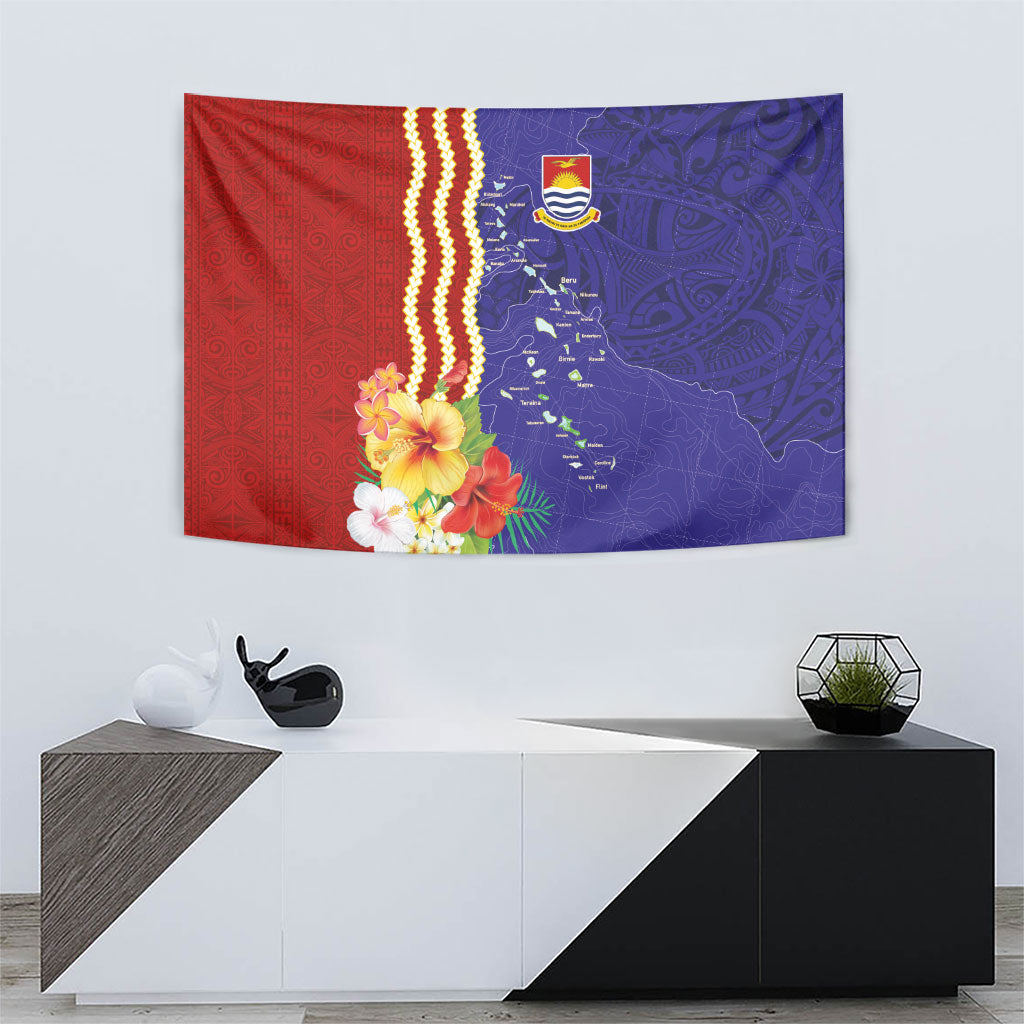 Kiribati Heritage Tapestry Map of the Islands and Polynesia Pattern LT03 - Polynesian Pride