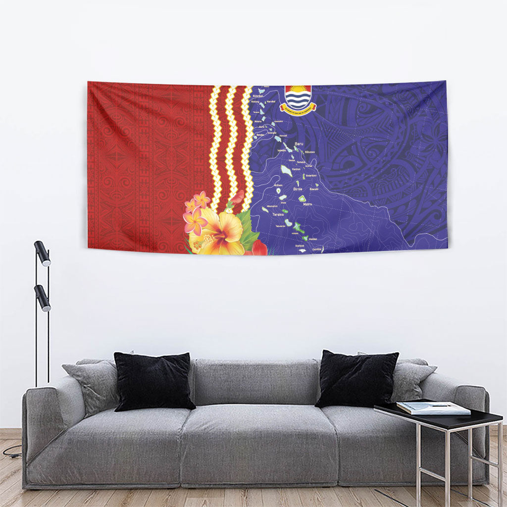 Kiribati Heritage Tapestry Map of the Islands and Polynesia Pattern LT03 - Polynesian Pride