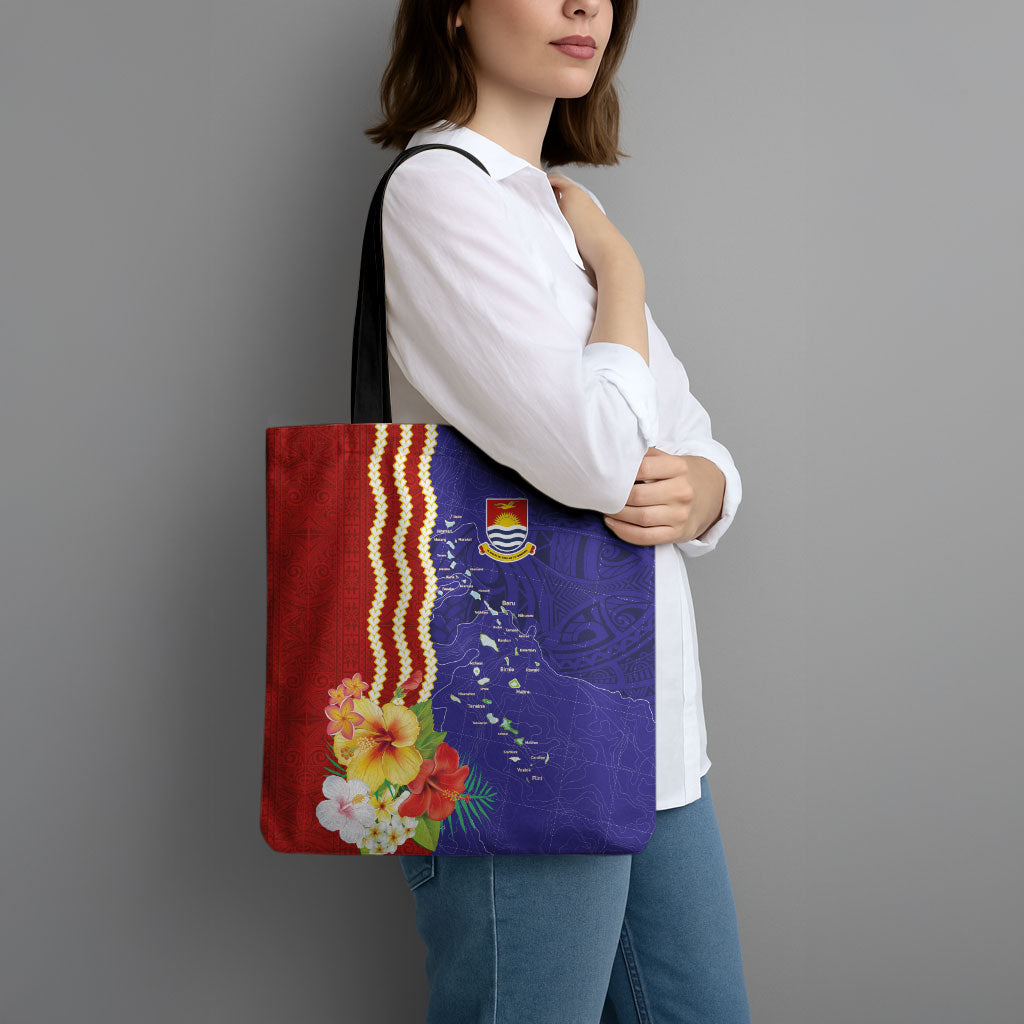 Kiribati Heritage Tote Bag Map of the Islands and Polynesia Pattern LT03 - Polynesian Pride