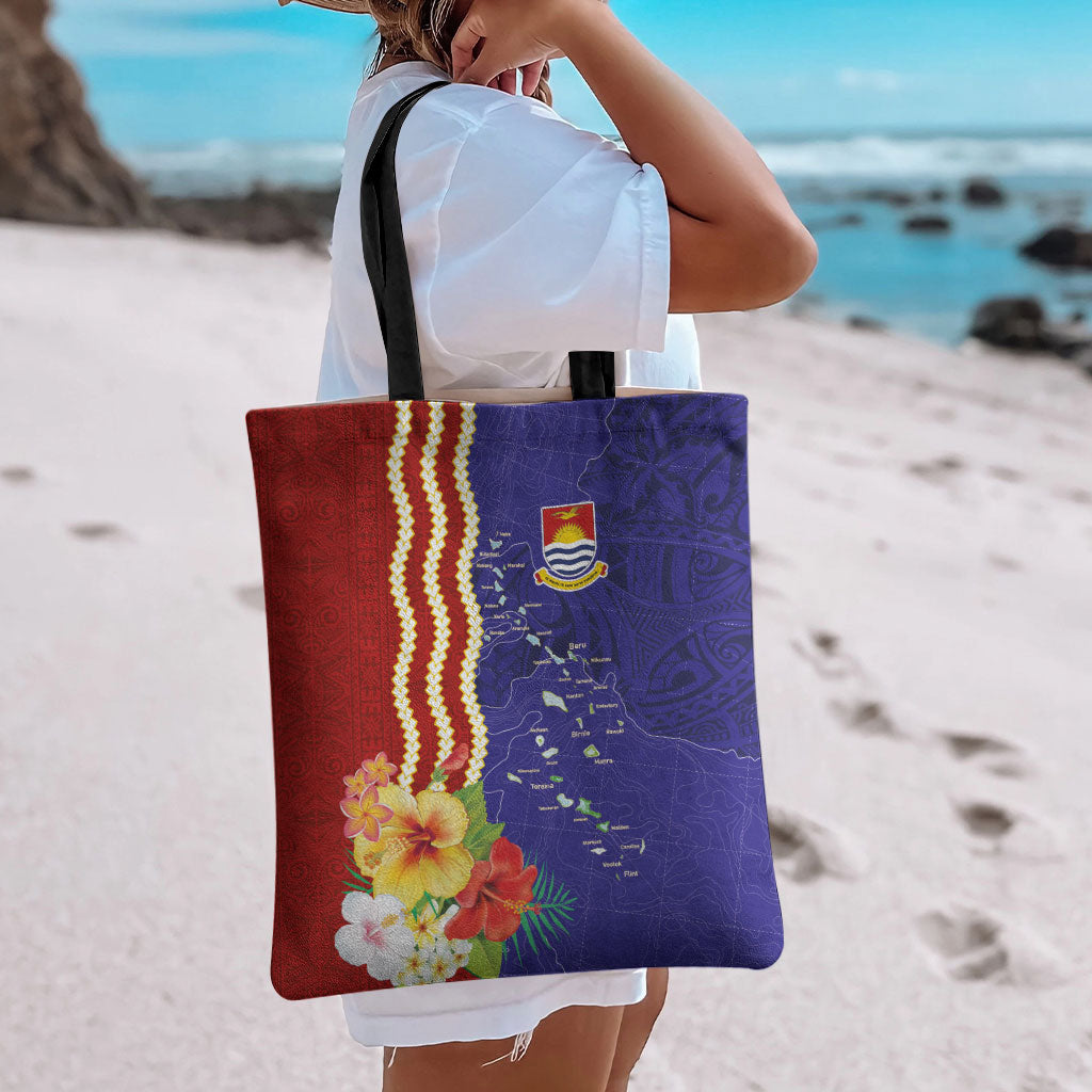 Kiribati Heritage Tote Bag Map of the Islands and Polynesia Pattern LT03 - Polynesian Pride