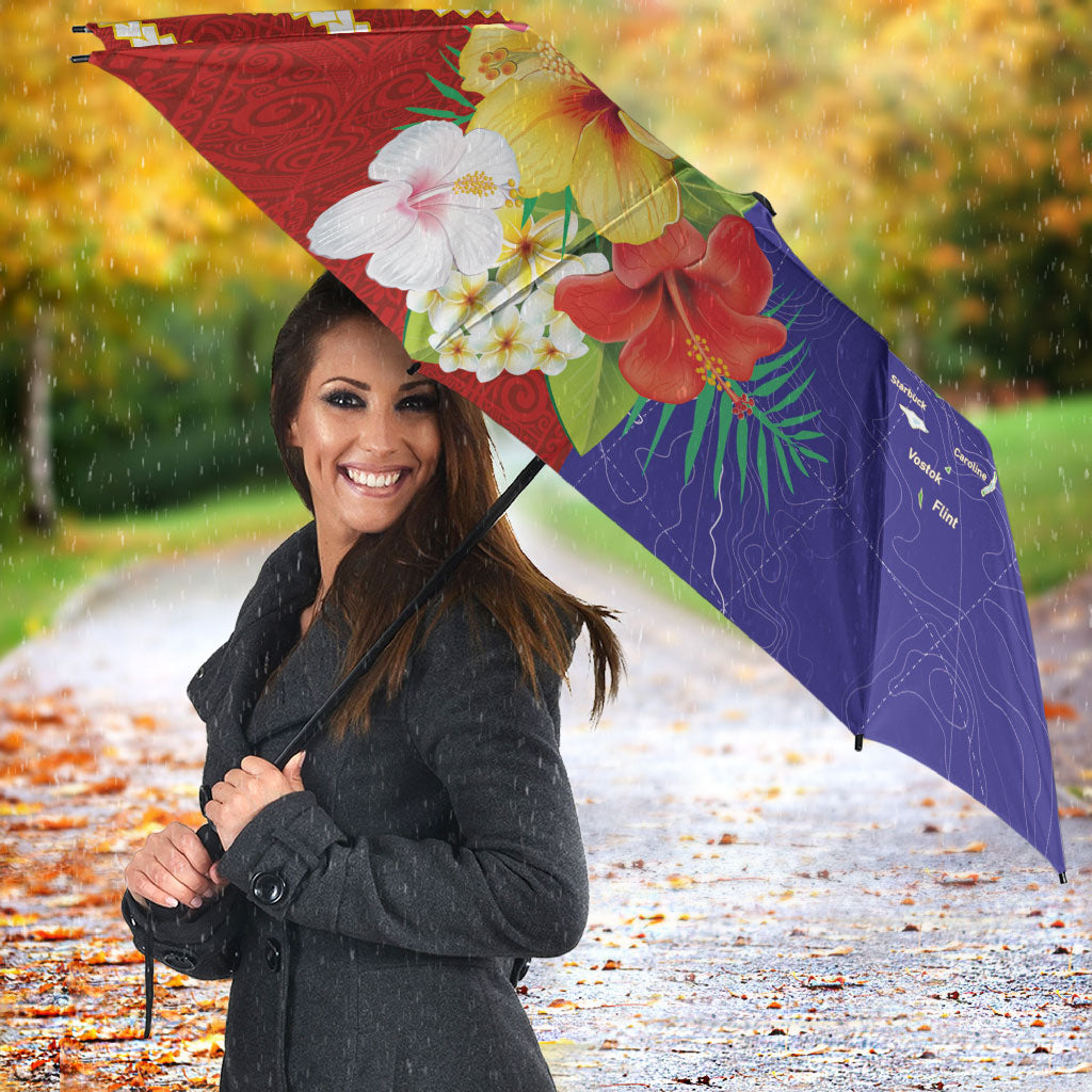 Kiribati Heritage Umbrella Map of the Islands and Polynesia Pattern LT03 - Polynesian Pride