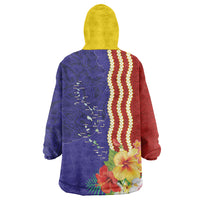 Kiribati Heritage Wearable Blanket Hoodie Map of the Islands and Polynesia Pattern LT03 - Polynesian Pride
