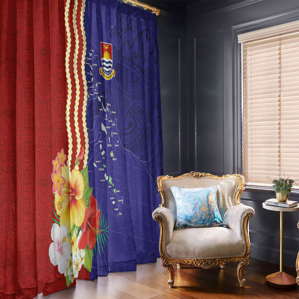 Kiribati Heritage Window Curtain Map of the Islands and Polynesia Pattern LT03 - Polynesian Pride