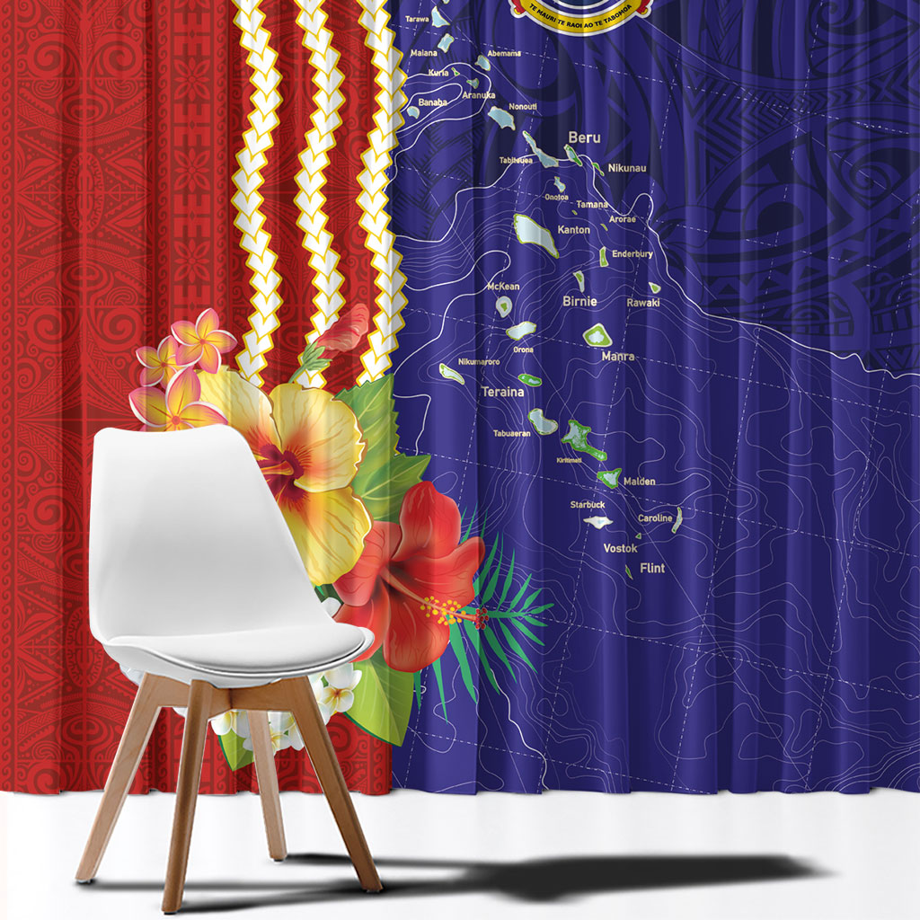 Kiribati Heritage Window Curtain Map of the Islands and Polynesia Pattern LT03 - Polynesian Pride