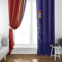 Kiribati Heritage Window Curtain Map of the Islands and Polynesia Pattern LT03 - Polynesian Pride
