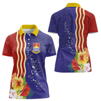 Kiribati Heritage Women Polo Shirt Map of the Islands and Polynesia Pattern LT03 - Polynesian Pride