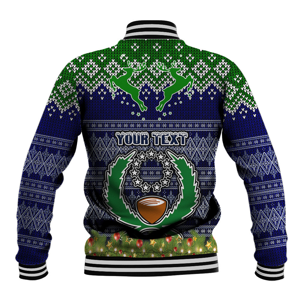 personalised-pohnpei-state-christmas-baseball-jacket-coat-of-arms-beautiful-merry-xmas-snowflake