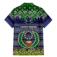 Personalised Pohnpei State Christmas Family Matching Mermaid Dress and Hawaiian Shirt Coat of Arms Beautiful Merry Xmas Snowflake LT03 - Polynesian Pride