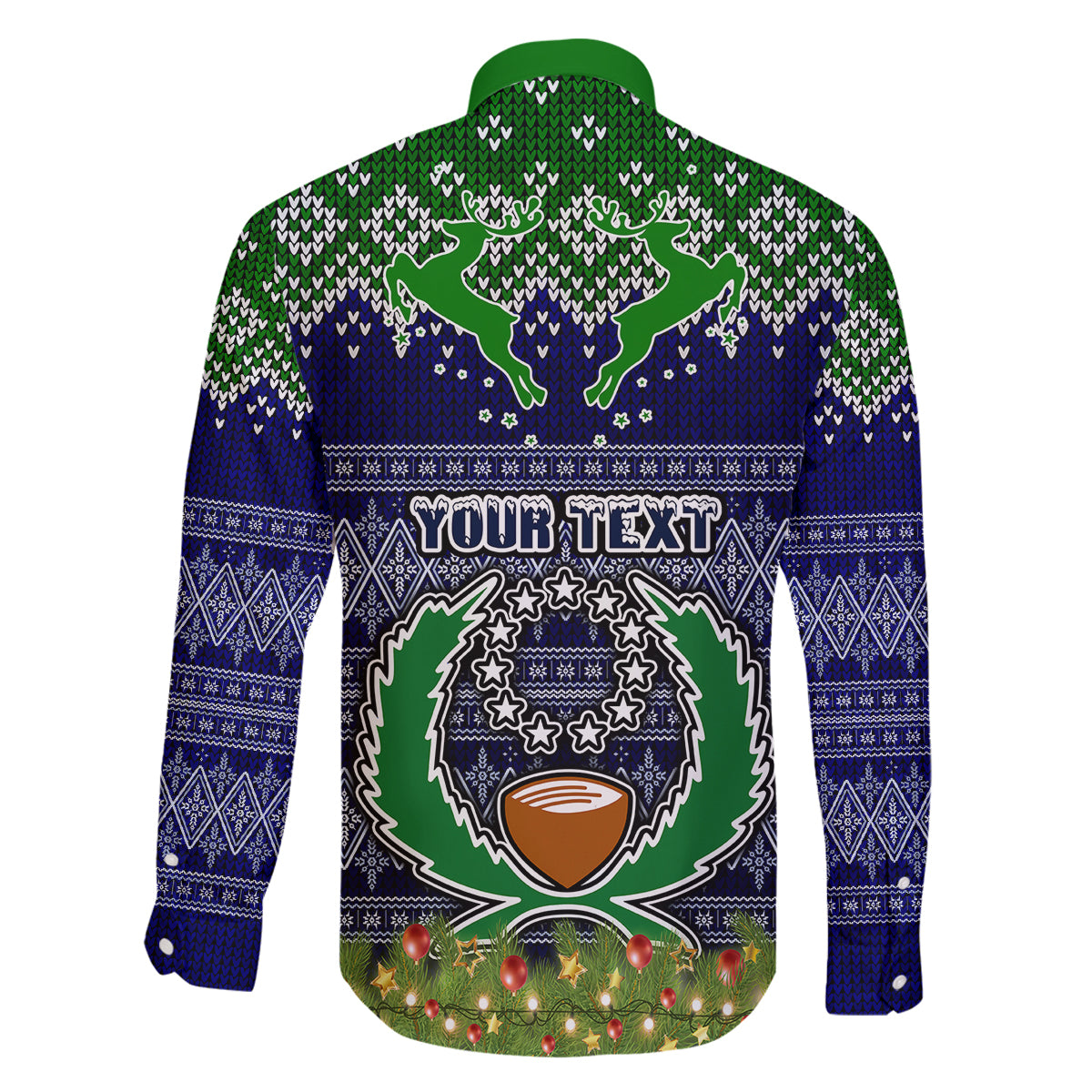 Personalised Pohnpei State Christmas Family Matching Mermaid Dress and Hawaiian Shirt Coat of Arms Beautiful Merry Xmas Snowflake LT03 - Polynesian Pride