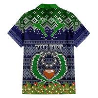 Personalised Pohnpei State Christmas Family Matching Off Shoulder Maxi Dress and Hawaiian Shirt Coat of Arms Beautiful Merry Xmas Snowflake LT03 - Polynesian Pride