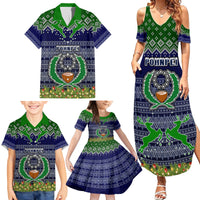 Personalised Pohnpei State Christmas Family Matching Summer Maxi Dress and Hawaiian Shirt Coat of Arms Beautiful Merry Xmas Snowflake LT03 - Polynesian Pride