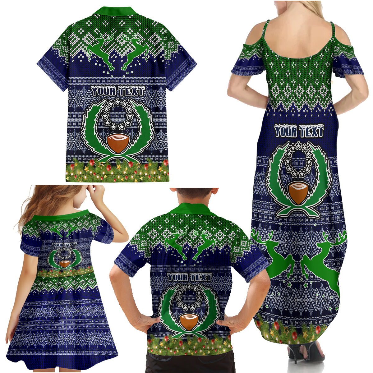 Personalised Pohnpei State Christmas Family Matching Summer Maxi Dress and Hawaiian Shirt Coat of Arms Beautiful Merry Xmas Snowflake LT03 - Polynesian Pride