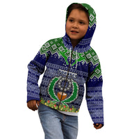 Personalised Pohnpei State Christmas Kid Hoodie Coat of Arms Beautiful Merry Xmas Snowflake LT03 - Polynesian Pride