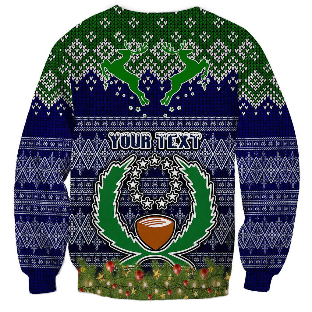 personalised-pohnpei-state-christmas-sweatshirt-coat-of-arms-beautiful-merry-xmas-snowflake