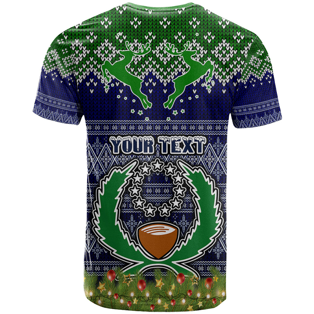 Personalised Pohnpei State Christmas T Shirt Coat of Arms Beautiful Merry Xmas Snowflake LT03 - Polynesian Pride