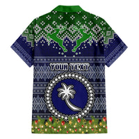Personalised Chuuk State Christmas Family Matching Long Sleeve Bodycon Dress and Hawaiian Shirt Coat of Arms Beautiful Merry Xmas Snowflake LT03 - Polynesian Pride