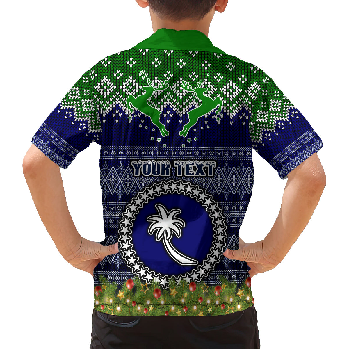 Personalised Chuuk State Christmas Family Matching Off Shoulder Maxi Dress and Hawaiian Shirt Coat of Arms Beautiful Merry Xmas Snowflake LT03 - Polynesian Pride