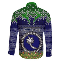Personalised Chuuk State Christmas Family Matching Short Sleeve Bodycon Dress and Hawaiian Shirt Coat of Arms Beautiful Merry Xmas Snowflake LT03 - Polynesian Pride