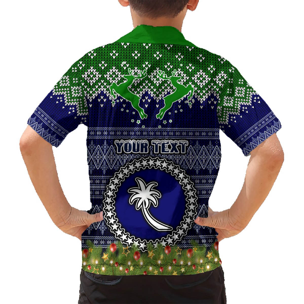 Personalised Chuuk State Christmas Hawaiian Shirt Coat of Arms Beautiful Merry Xmas Snowflake LT03 - Polynesian Pride