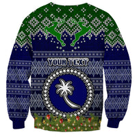 personalised-chuuk-state-christmas-sweatshirt-coat-of-arms-beautiful-merry-xmas-snowflake