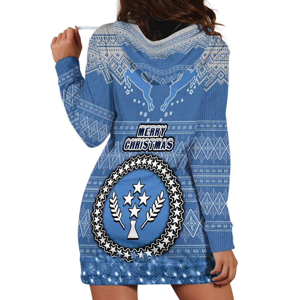 Kosrae Christmas Hoodie Dress Coat of Arms Beautiful Merry Xmas Snowflake LT03 - Polynesian Pride
