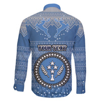 Personalised Kosrae Christmas Family Matching Off Shoulder Maxi Dress and Hawaiian Shirt Coat of Arms Beautiful Merry Xmas Snowflake LT03 - Polynesian Pride