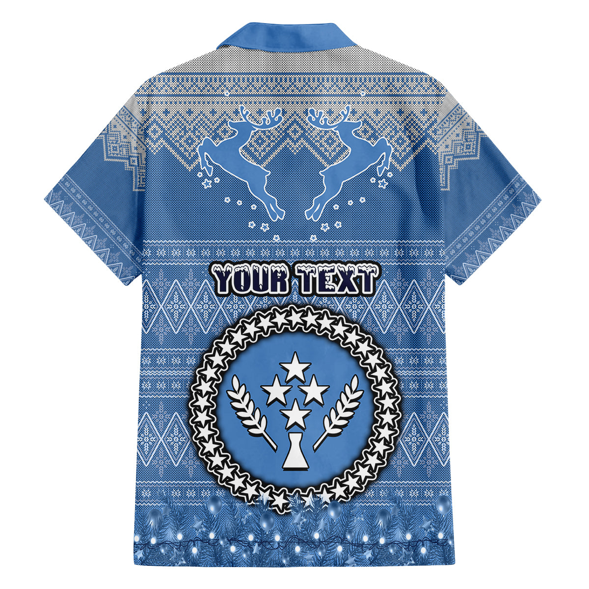 Personalised Kosrae Christmas Family Matching Off Shoulder Maxi Dress and Hawaiian Shirt Coat of Arms Beautiful Merry Xmas Snowflake LT03 - Polynesian Pride