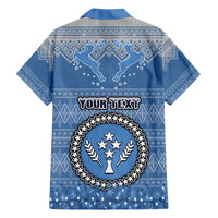 Personalised Kosrae Christmas Family Matching Off Shoulder Short Dress and Hawaiian Shirt Coat of Arms Beautiful Merry Xmas Snowflake LT03 - Polynesian Pride