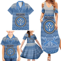 Personalised Kosrae Christmas Family Matching Summer Maxi Dress and Hawaiian Shirt Coat of Arms Beautiful Merry Xmas Snowflake LT03 - Polynesian Pride