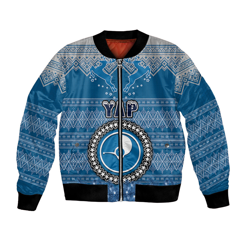 personalised-yap-christmas-bomber-jacket-coat-of-arms-beautiful-merry-xmas-snowflake