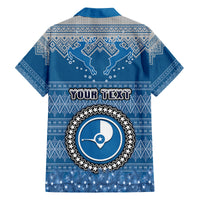 Personalised Yap Christmas Family Matching Long Sleeve Bodycon Dress and Hawaiian Shirt Coat of Arms Beautiful Merry Xmas Snowflake LT03 - Polynesian Pride
