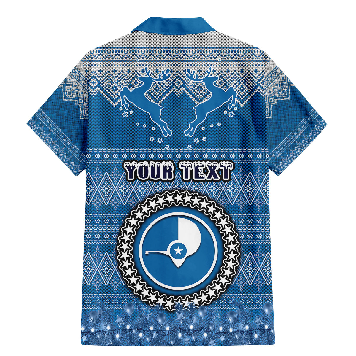 Personalised Yap Christmas Family Matching Mermaid Dress and Hawaiian Shirt Coat of Arms Beautiful Merry Xmas Snowflake LT03 - Polynesian Pride