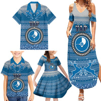 Personalised Yap Christmas Family Matching Summer Maxi Dress and Hawaiian Shirt Coat of Arms Beautiful Merry Xmas Snowflake LT03 - Polynesian Pride