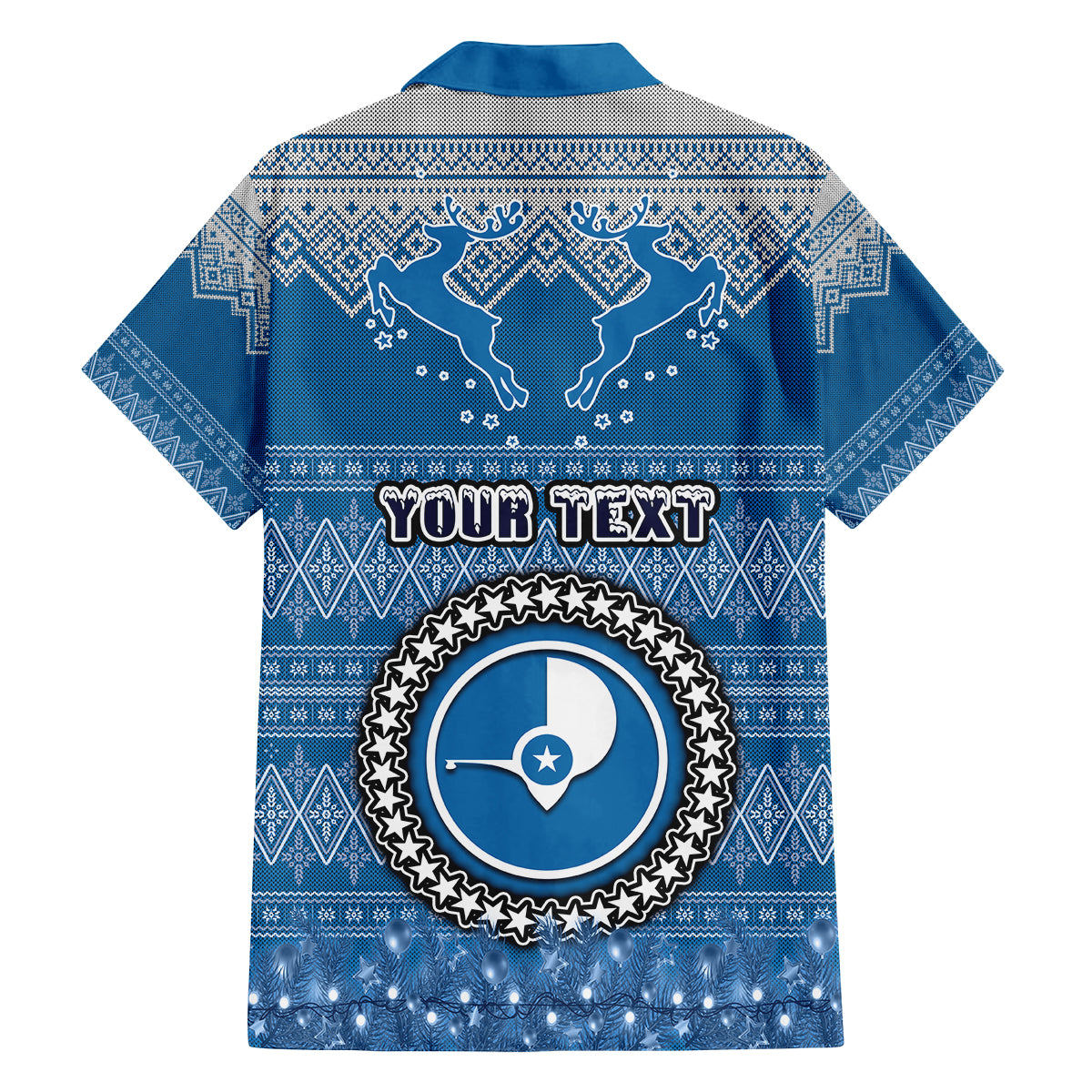 Personalised Yap Christmas Family Matching Summer Maxi Dress and Hawaiian Shirt Coat of Arms Beautiful Merry Xmas Snowflake LT03 - Polynesian Pride