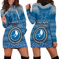 Personalised Yap Christmas Hoodie Dress Coat of Arms Beautiful Merry Xmas Snowflake LT03 - Polynesian Pride