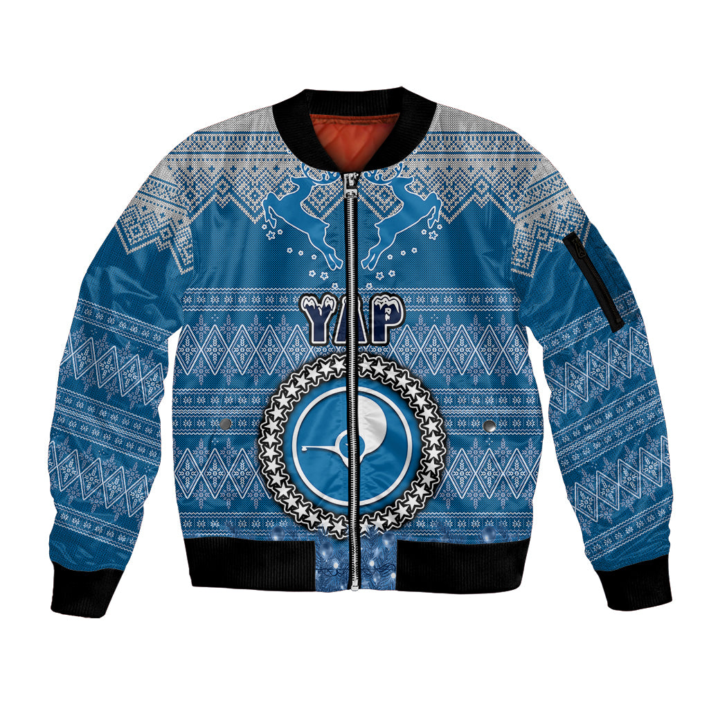 personalised-yap-christmas-sleeve-zip-bomber-jacket-coat-of-arms-beautiful-merry-xmas-snowflake