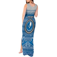 Personalised Yap Christmas Tank Maxi Dress Coat of Arms Beautiful Merry Xmas Snowflake LT03 - Polynesian Pride