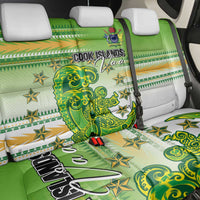 Cook Islands Va'a Race Back Car Seat Cover Te Tatau Tattoos Sporty Style Green-White Color LT03 - Polynesian Pride