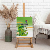 Cook Islands Va'a Race Canvas Wall Art Te Tatau Tattoos Sporty Style Green-White Color LT03 - Polynesian Pride