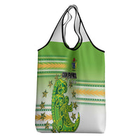 Cook Islands Va'a Race Grocery Bag Te Tatau Tattoos Sporty Style Green-White Color LT03 - Polynesian Pride