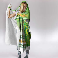 Cook Islands Va'a Race Hooded Blanket Te Tatau Tattoos Sporty Style Green-White Color LT03 - Polynesian Pride