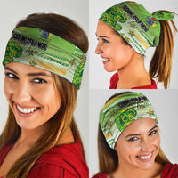 Cook Islands Va'a Race Neck Gaiter Te Tatau Tattoos Sporty Style Green-White Color LT03 - Polynesian Pride