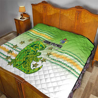 Cook Islands Va'a Race Quilt Te Tatau Tattoos Sporty Style Green-White Color LT03 - Polynesian Pride