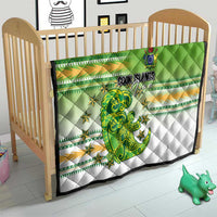 Cook Islands Va'a Race Quilt Te Tatau Tattoos Sporty Style Green-White Color LT03 - Polynesian Pride